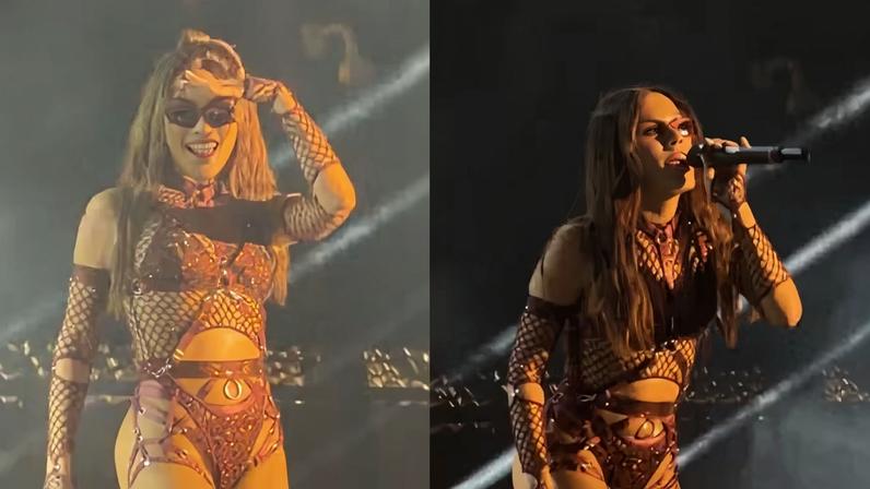 Anitta durante show em Pernambuco — Foto: Reprodução/Instagram