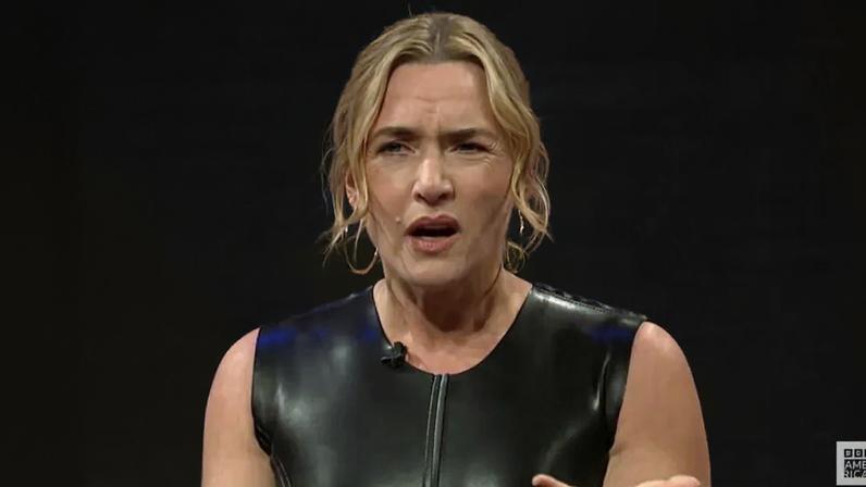 Eminem asked Kate Winslet to shave his butt while they were serving as the host and musical guest on “Saturday Night Live” in 2004. YouTube/@BBCAmerica
