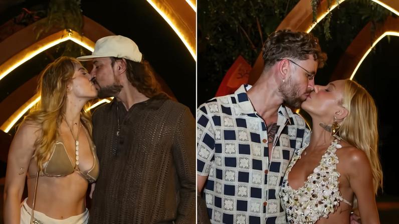 Gabriel O Pensador e Gabriela Vicente, Deborah Albuquerque e Bruno Salomão, e Karoline Lima e Léo Pereira — Foto: Dilson Silva/AgNews