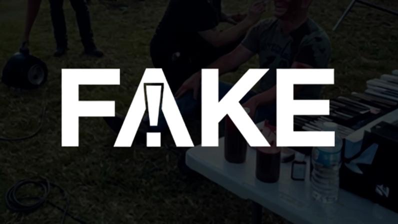 1 de 5 É #FAKE foto de 'ator' sendo maquiado com sangue falso em suposta encenação de atentado na Austrália; trata-se de IA — Foto: Reprodução