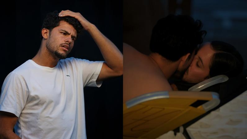 Bruninho Samúdio curte praia com namorada, no Rio de Janeiro — Foto: Dan Delmiro/ AgNews