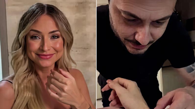 Gabi Martins se emociona com joia e declaração do namorado, Fidelis Falante — Foto: Reprodução/Instagram