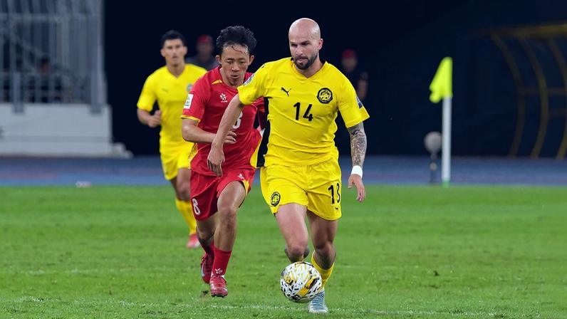 1 de 1 Atacante brasileiro ex-Atlético-MG João Figueiredo, em ação pela seleção da Malásia, pelas eliminatórias para Copa da Ásia — Foto: How Foo Yeen/Getty Images