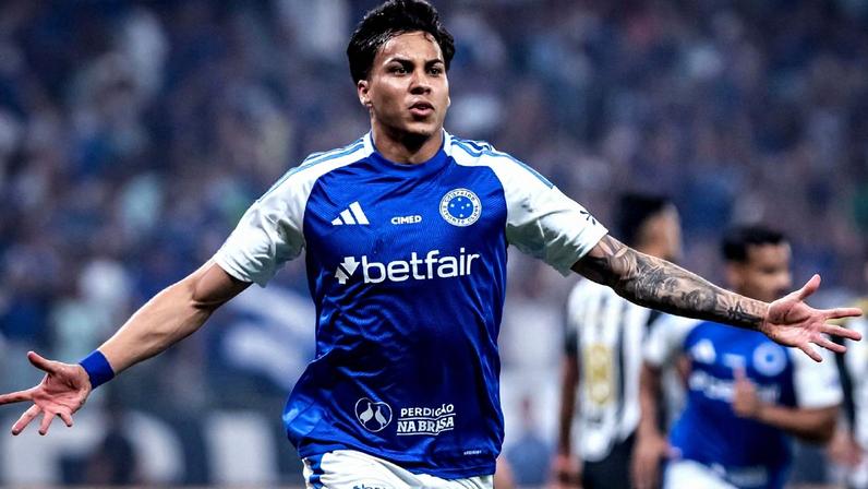 Kaio Jorge comemora gol do Cruzeiro contra o Atlético-MG na Copa do Brasil