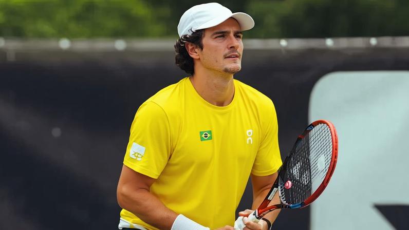 João Fonseca na pré-temporada na Yes Tennis (Foto: Divulgação)