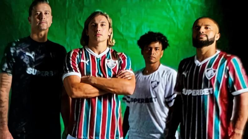 Imagem vazada dos novos uniformes do Fluminense com a Puma (Foto: Reprodução)