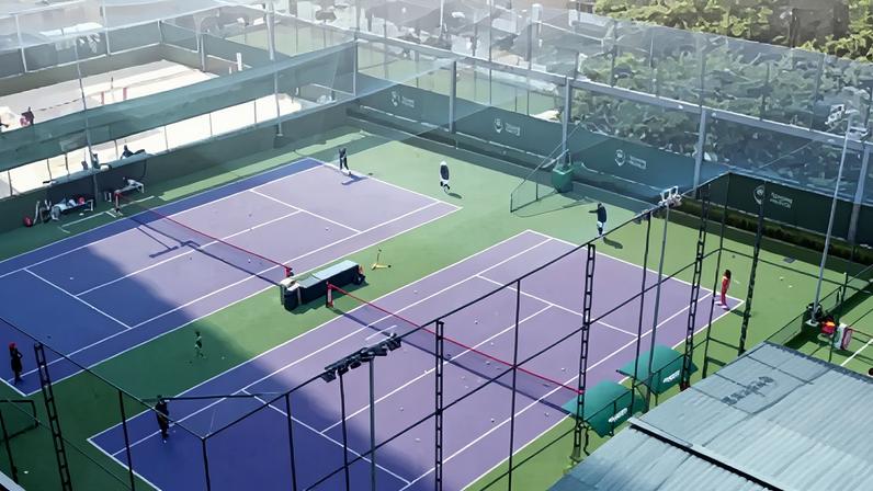 Imagem aérea da Tennis Experience, em São Paulo (Reprodução)