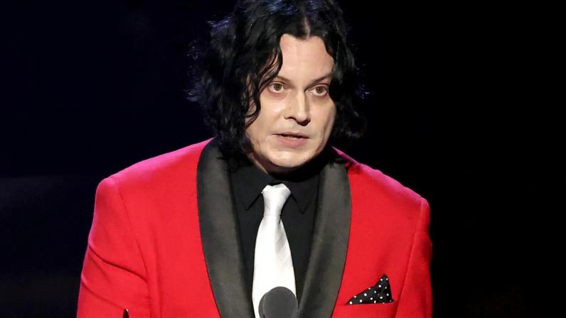 Jack White of The White Stripes at the 2025 Rock & Roll Hall of Fame Induction Ceremony.