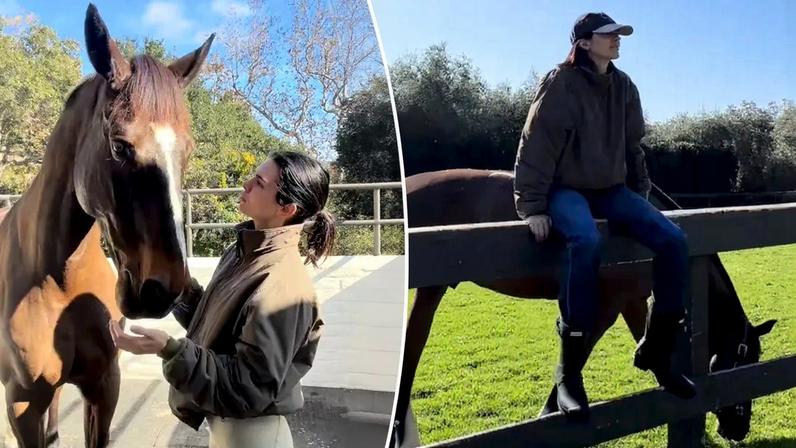 Kendall Jenner gave a rare glimpse of her Montecito, Calif., property on Monday.