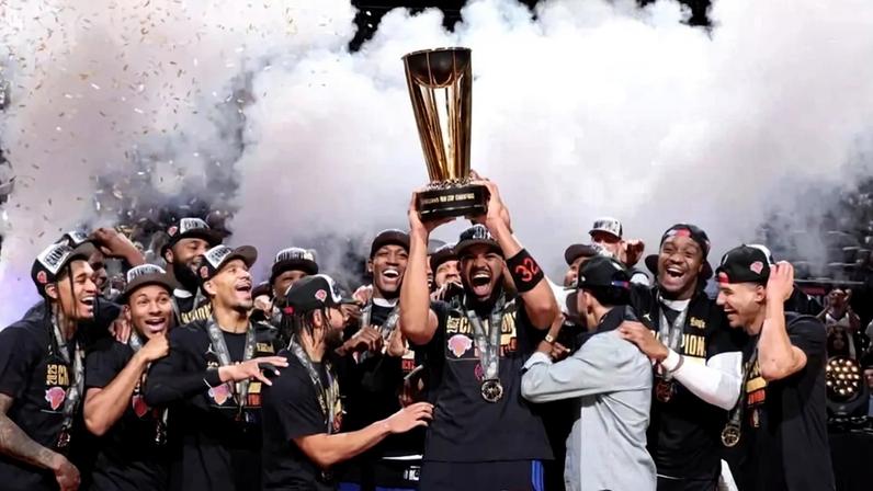 New York Knicks vence Spurs e é campeão da NBA Cup (Foto: Reprodução Instagram Knicks)
