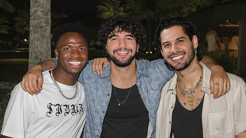 Nattan publica montagem ao lado de Vini Jr. e Zé Felipe