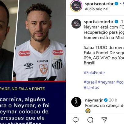 Neymar desmente jornalista sobre foco na Copa e rejeita fontes