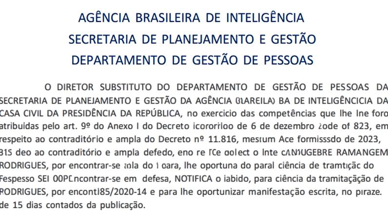 Ramagem é notificado em processo da Abin para devolver R$ 10 mil pagos a mais