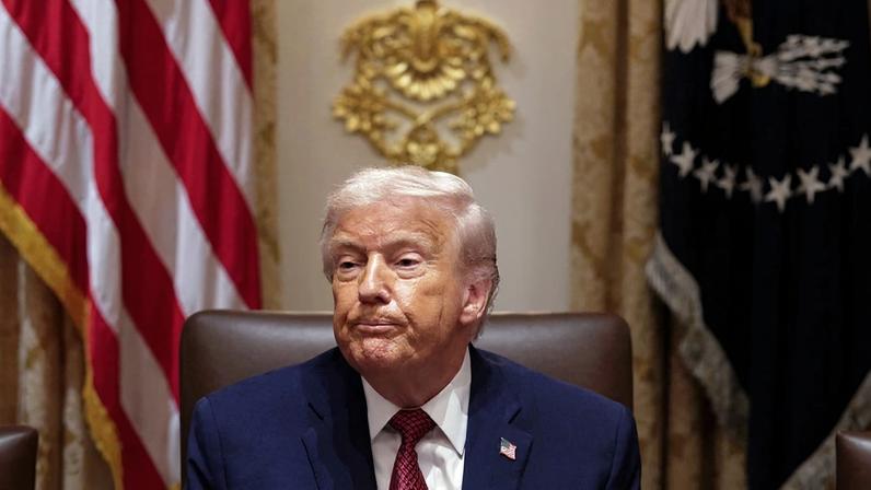 U.S. President Donald Trump participates in a roundtable discussion with farmers in the Cabinet Room of the White House on Dec. 8.