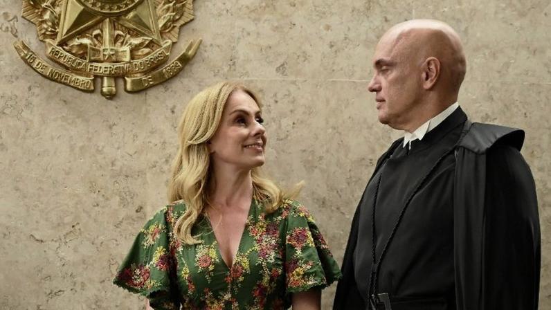 O ministro do STF Alexandre de Moraes e a esposa, a advogada Viviane Barci de Moraes