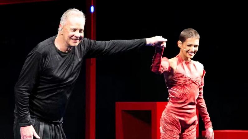 Luiz Fernando Guimarães e Letícia Augustin em 'Curto-Circuito' — Foto: João Poscovi/Divulgação