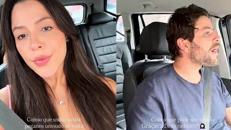 Laís Caldas e Gustavo Marsengo vivem susto — Foto: Reprodução/ Instagram