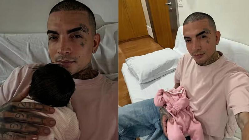 MC Guimê com a filha — Foto: Reprodução/ Instagram