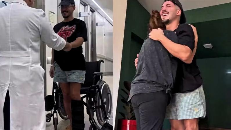 Vittor Fernando mostra recuperação após tentativa de homicídio — Foto: Reprodução/ Instagram