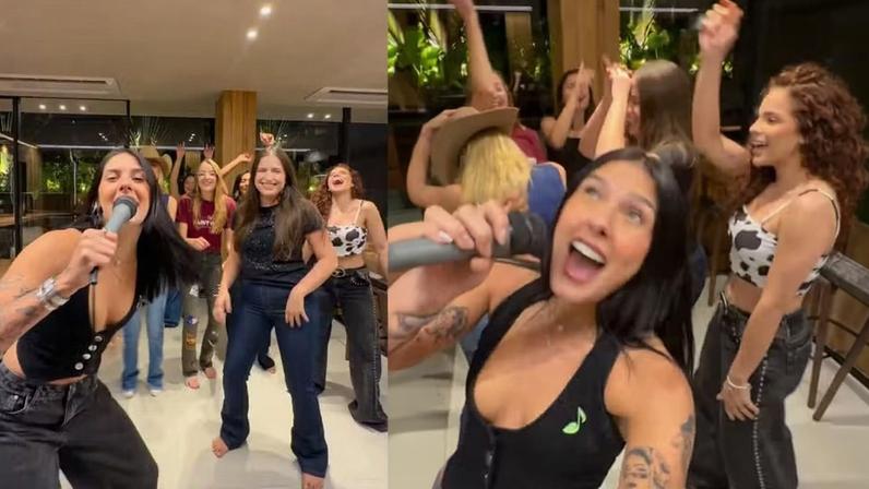 Ana Castela reúne amigas em casa após término com Zé Felipe — Foto: Reprodução/ Instagram