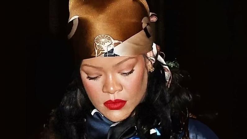 Rihanna com o filho mais velho, RZA, e A$AP Rocky o filho do meio, Riot — Foto: The Grosby Group