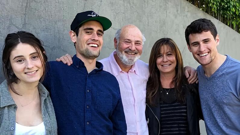 Rob Reiner and Michele Singer Reiner’s children are reportedly receiving support from the matriarch’s sisters after their deaths. (Left to right: Romy Reiner, Nick Reiner, Rob Reiner, Michele Singer Reiner and Jake Reiner).