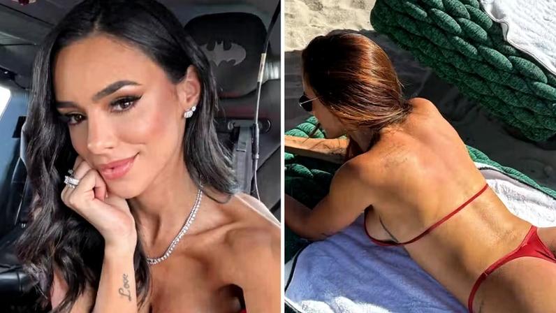 Bruna Biancardi posa de biquíni fio-dental durante férias e web reage: 'Maravilhosa' — Foto: Reprodução/Instagram