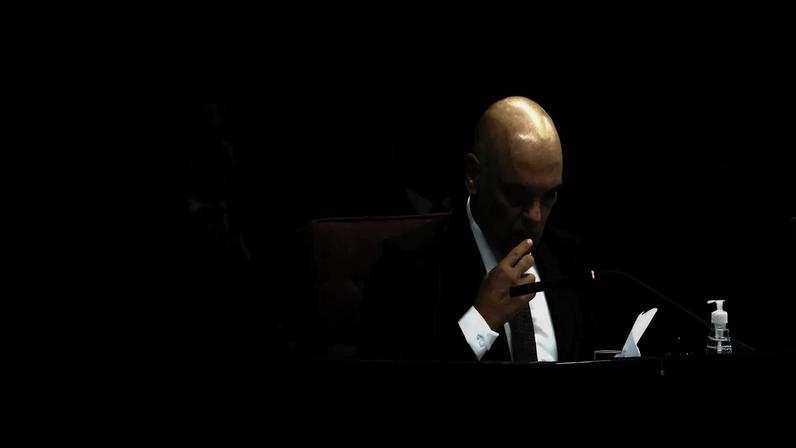 O ministro do STF Alexandre de Moraes, durante o julgamento de Bolsonaro, no começo de setembro (Foto: Antonio Lacerda/EFE)