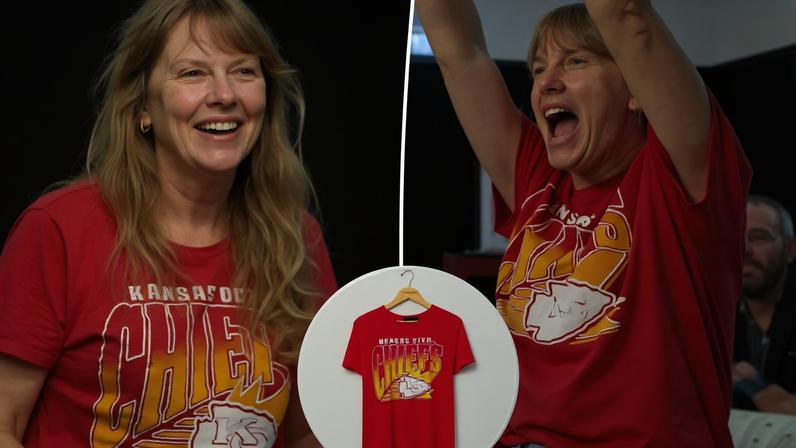 Taylor Swift watched Travis Kelce's game on TV in a scene from "The End of an Era."