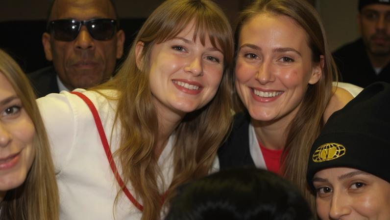 Taylor Swift, photographed here in 2024, was seen holding Kylie and Jason Kelce’s daughter at the Kansas City Chiefs vs. Los Angeles Chargers game on Sunday. brittanylynne/Instagram