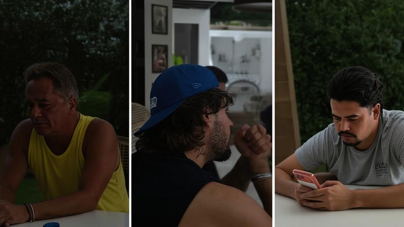 Zé Felipe com o pai, Leonaro, e o amigo João Victor Cocá — Foto: Reprodução/Instagram
