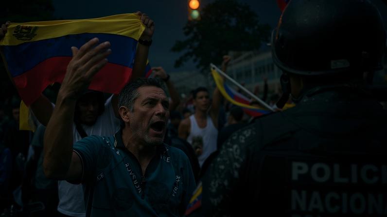 Protestos contra a vitória de Maduro na Venezuela. Foto: YURI CORTEZ / AFP