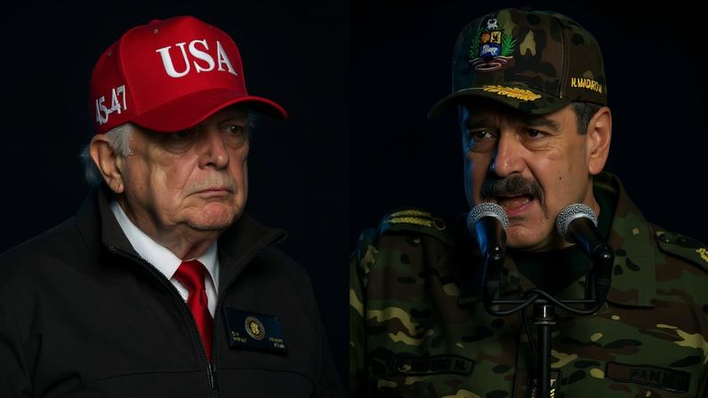 O presidente dos EUA, Donald Trump, e o presidente da Venezuela, Nicolás Maduro. Fotos: Saul Loeb e Federico Parra/AFP