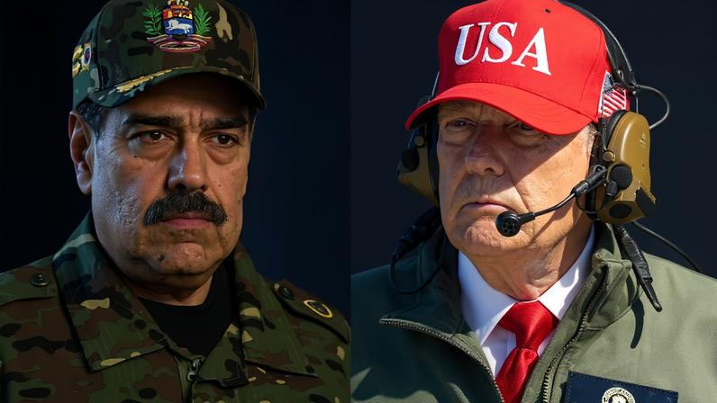 O presidente da Venezuela, Nicolas Maduro, e o presidente dos EUA, Donald Trump. Fotos Federico Parra e Saul Loeb/AFP