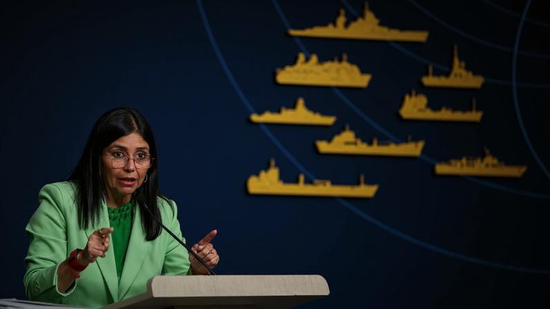 A vice-presidente da Venezuela Delcy Rodríguez. Federico Parra/AFP