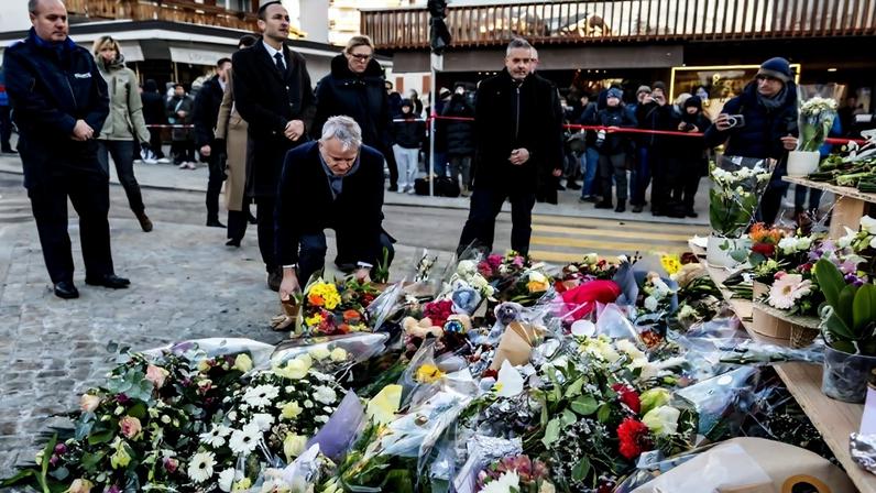 Vítimas do incêndio são homenageadas em estação de esqui na Suíça – foto: JEAN-CHRISTOPHE BOTT/POOL/AFP