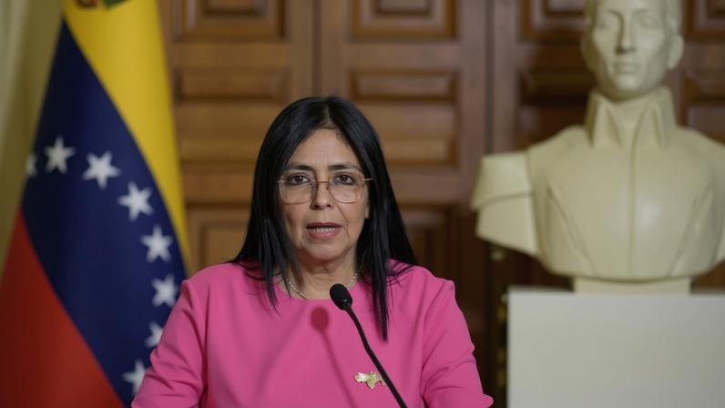 A agora presidente interina da Venezuela, Delcy Rodríguez – foto: Juan Barreto/AFP