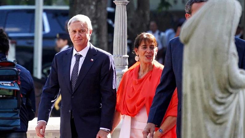 O presidente eleito do Chila, Jose Antonio Kast, e sua esposa, Maria Pia Adriasola. Foto: Oscar Rivera/AFP