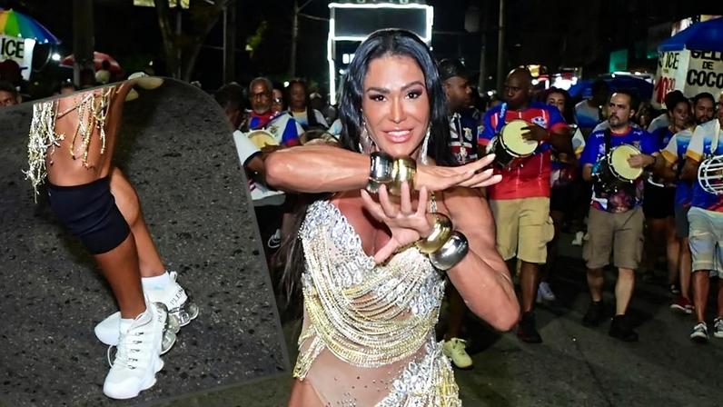 Pelo bem dos próprios pés e joelhos, o tênis: Gracyanne Barbosa abandona salto alto no carnaval. Entenda risco do calçado após cirurgia