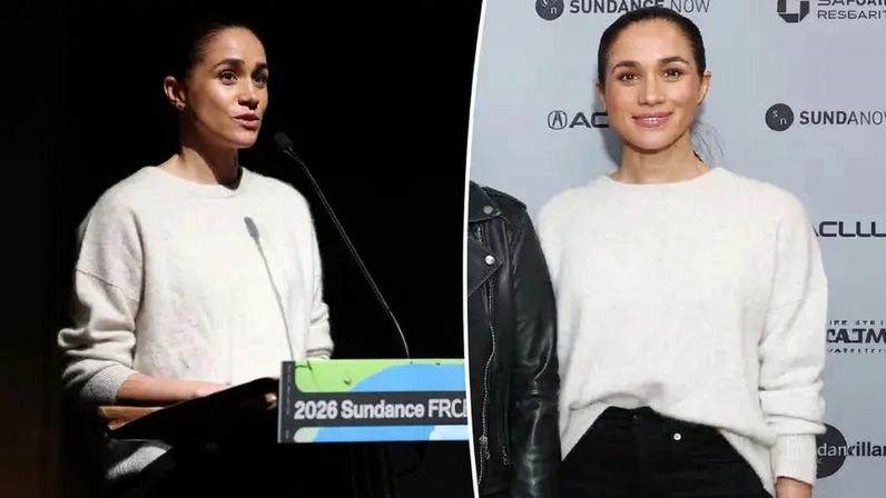 Meghan Markle spoke at Sundance wearing one of her go-to labels.