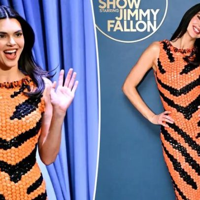 Kendall Jenner exibe paetês Chanel com inspiração em tigres