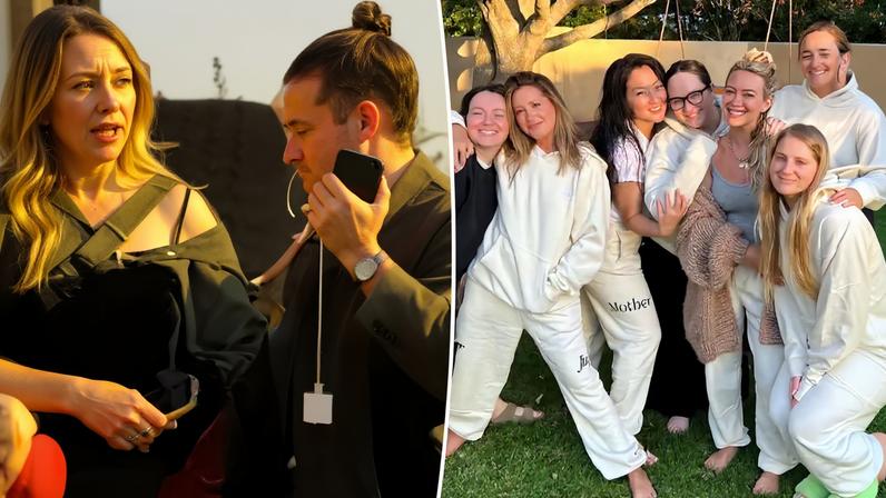 Ashley Tisdale and Haylie Duff were spotted together leaving an Italian restaurant in Malibu, Calif., with their families on Wednesday.