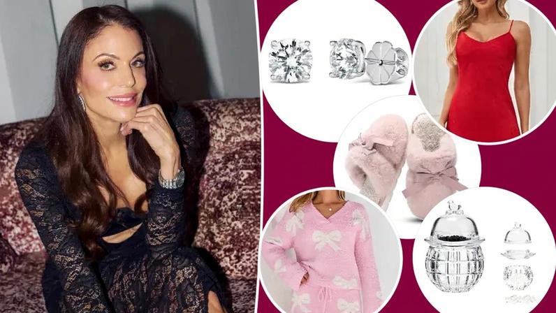 Bethenny Frankel with insets of her favorite Valentine's Day gifts from Amazon