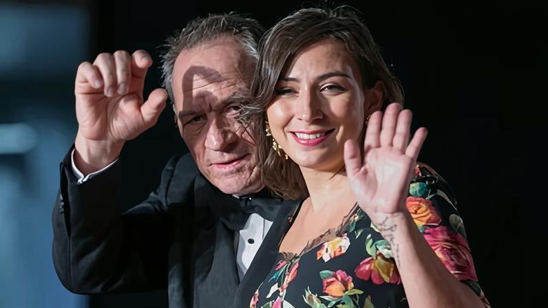 Tommy Lee Jones and daughter Victoria Jones attend the opening of the Tokyo international film festival on 25 October 2017.
