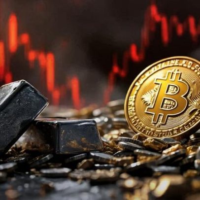 Prata cai 36% em queda histórica; metais preciosos sofrem recuo, Bitcoin em alta