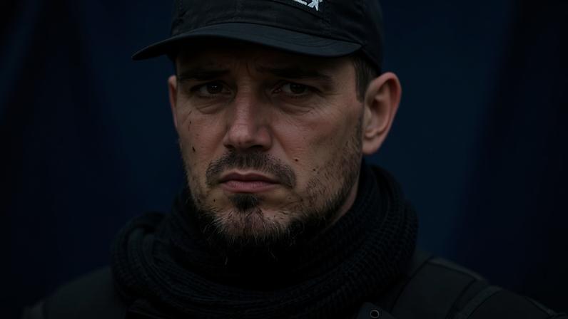 Russian Volunteer Corps commander, Moscow-born Denis Kapustin, also known as Denis Nikitin, in a May 2023 file photograph.