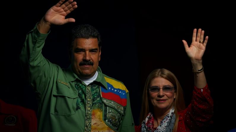 Nicolás Maduro e Cilia Flores em Caracas 17/5/2018