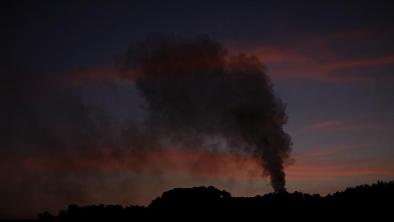 Smoke rises near Fort Tiuna, after U.S. President Donald Trump said the U.S. has struck Venezuela and captured its President Nicolas Maduro, in Caracas, Venezuela, January 3, 2026. REUTERS/Leonardo Fernandez Viloria