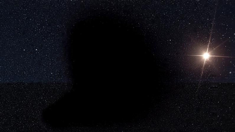 Imagem da Nebulosa escura Barnard 68 para fins de ilustração.