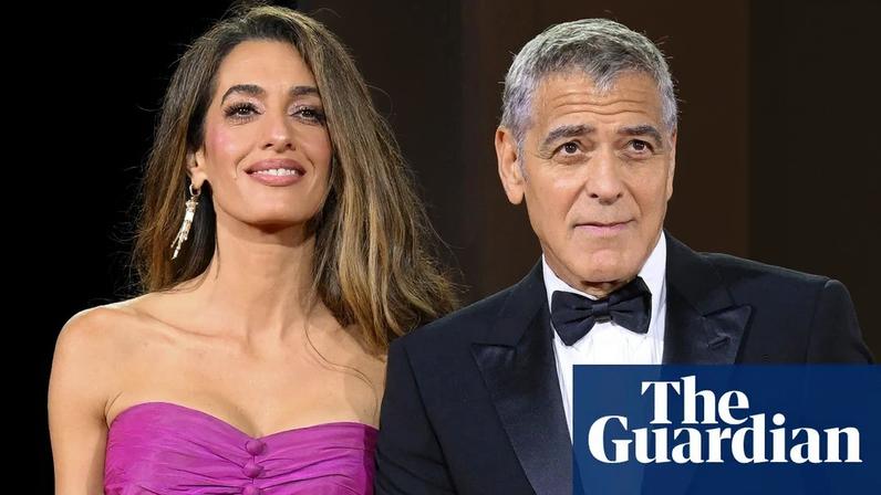 Amal and George Clooney attending a reception for the winners of the King's Trust Awards 2025 at Buckingham Palace, London.